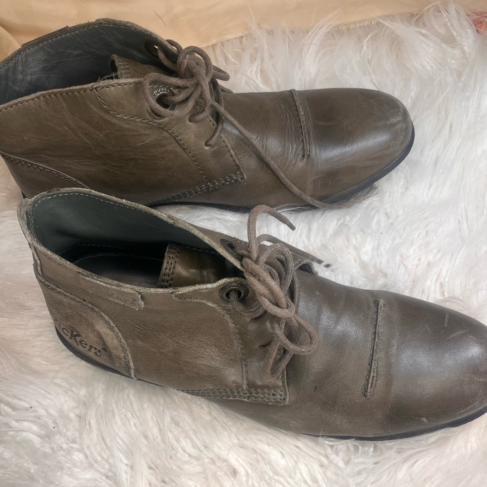 Kickers Men's Brown Leather Chukka Boots - Picture 4 of 5